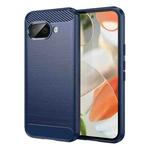 For Google Pixel 9a Carbon Fiber Brushed Texture TPU Phone Case(Blue)