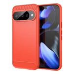 For Google Pixel 10 Carbon Fiber Brushed Texture TPU Phone Case(Red)