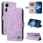 For Redmi Turbo 4 / Xiaomi Poco X7 Pro Skin Feel Life Tree Metal Button Leather Phone Case(Purple)