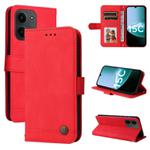 For Redmi 15C 4G 171.5mm / Xiaomi Poco C85 4G Skin Feel Life Tree Metal Button Leather Phone Case(Red)