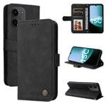 For Redmi 15C 4G 171.5mm / Xiaomi Poco C85 4G Skin Feel Life Tree Metal Button Leather Phone Case(Black)