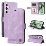 For Samsung Galaxy S24 FE 5G Skin Feel Life Tree Metal Button Leather Phone Case(Purple)