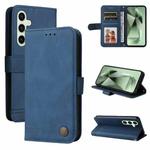 For Samsung Galaxy S24 FE 5G Skin Feel Life Tree Metal Button Leather Phone Case(Blue)