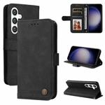 For Samsung Galaxy S25 5G Skin Feel Life Tree Metal Button Leather Phone Case(Black)