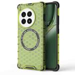 For OnePlus Ace 3 Pro 5G Honeycomb Magnetic Ring Shockproof Phone Case(Green)