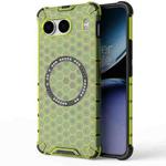 For OnePlus Nord 4 5G Global Honeycomb Magnetic Ring Shockproof Phone Case(Green)