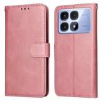 For Redmi K70 Ultra Classic Calf Texture Flip Leather Phone Case(Rose Gold)