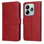 For Redmi Note 14 5G Classic Calf Texture Flip Leather Phone Case(Red)