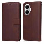 For Redmi Turbo 4 Pro / Xiaomi Poco F7 Classic Calf Texture Flip Leather Phone Case(Brown)
