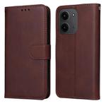 For Redmi 15C 4G 171.5mm / Xiaomi Poco C85 4G Classic Calf Texture Flip Leather Phone Case(Brown)