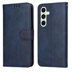 For Samsung Galaxy S24 FE 5G Classic Calf Texture Flip Leather Phone Case(Blue)