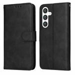 For Samsung Galaxy S25 5G Classic Calf Texture Flip Leather Phone Case(Black)
