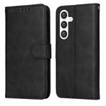 For Samsung Galaxy S25+ 5G Classic Calf Texture Flip Leather Phone Case(Black)