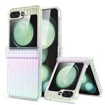 For Samsung Galaxy Z Flip5 5G Vertical Stripe Folding Center Shaft PC Phone Case(Colorful)