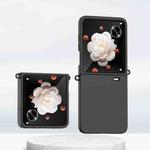 For Honor Magic V Flip Gradient Color Skin Feel PC Full Coverage Shockproof Phone Case(Black)