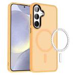 For Samsung Galaxy S24 5G MagSafe Magnetic Skin Feel Frosted Phone Case(Orange)