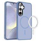 For Samsung Galaxy S24+ 5G MagSafe Magnetic Skin Feel Frosted Phone Case(Light Blue)
