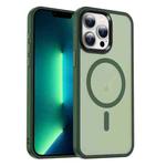 For iPhone 13 Pro MagSafe Magnetic Skin Feel Frosted Phone Case(Dark Green)