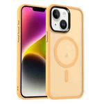 For iPhone 14 Plus MagSafe Magnetic Skin Feel Frosted Phone Case(Orange)