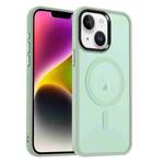 For iPhone 14 Plus MagSafe Magnetic Skin Feel Frosted Phone Case(Light Green)