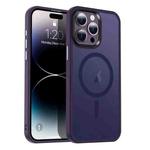 For iPhone 14 Pro MagSafe Magnetic Skin Feel Frosted Phone Case(Dark Purple)