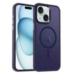 For iPhone 15 Plus MagSafe Magnetic Skin Feel Frosted Phone Case(Dark Purple)