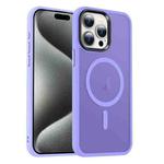 For iPhone 15 Pro MagSafe Magnetic Skin Feel Frosted Phone Case(Light Purple)