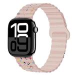 For Apple Watch Series 10 46mm Colorful Dots Magnetic Silicone Watch Band(Pink)