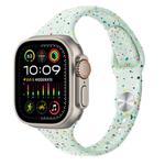 For Apple Watch Ultra 2 49mm Slim Style Colorful Dots Silicone Watch Band(Light Mint)