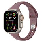 For Apple Watch Ultra 2 49mm Slim Style Colorful Dots Silicone Watch Band(Smoke Purple)