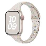 For Apple Watch Series 9 45mm Slim Style Colorful Dots Silicone Watch Band(Starlight)