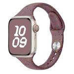 For Apple Watch Series 9 45mm Slim Style Colorful Dots Silicone Watch Band(Smoke Purple)