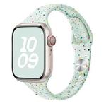 For Apple Watch Series 9 41mm Slim Style Colorful Dots Silicone Watch Band(Light Mint)