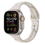 For Apple Watch Ultra 49mm Slim Style Colorful Dots Silicone Watch Band(Starlight)