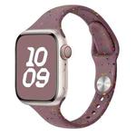 For Apple Watch SE 2022 44mm Slim Style Colorful Dots Silicone Watch Band(Smoke Purple)