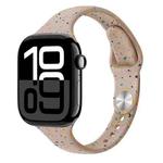 For Apple Watch Series 10 42mm Slim Style Colorful Dots Silicone Watch Band(Milk Tea)