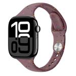 For Apple Watch Series 10 42mm Slim Style Colorful Dots Silicone Watch Band(Smoke Purple)