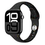 For Apple Watch Series 10 46mm Slim Style Colorful Dots Silicone Watch Band(Black)