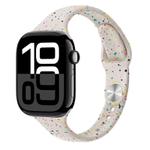 For Apple Watch Series 10 46mm Slim Style Colorful Dots Silicone Watch Band(Starlight)