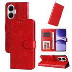 For Redmi Turbo 4 Pro / Xiaomi Poco F7 Embossed Sunflower Leather Phone Case(Red)