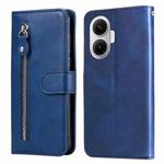 For Redmi Turbo 4 Pro / Xiaomi Poco F7 Fashion Calf Texture Zipper Leather Phone Case(Blue)