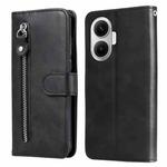 For Redmi Turbo 4 Pro / Xiaomi Poco F7 Fashion Calf Texture Zipper Leather Phone Case(Black)