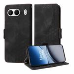 For OnePlus Nord 4 Embossed Rhombus Starry Leather Phone Case(Black)