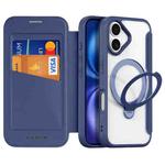 For iPhone 17 DUX DUCIS Skin X Pro Series MagSafe Ring Holder Leather Phone Case(Blue)
