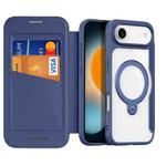 For iPhone 17 Air DUX DUCIS Skin X Pro Series MagSafe Ring Holder Leather Phone Case(Blue)