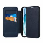 For iPhone 15 Magnetic Armor Series RFID Card Slots Leather Phone Case(Blue)