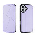 For iPhone 16 Plus Magnetic Armor Series RFID Card Slots Leather Phone Case(Purple)