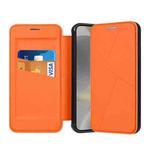 For Samsung Galaxy S24+ 5G Magnetic Armor Series RFID Card Slots Leather Phone Case(Orange)