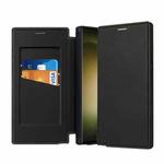 For Samsung Galaxy S24 Ultra 5G Magnetic Armor Series RFID Card Slots Leather Phone Case(Black)