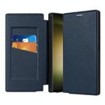 For Samsung Galaxy S25 Ultra 5G Magnetic Armor Series RFID Card Slots Leather Phone Case(Blue)